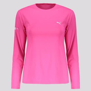 Imagem de Camiseta Puma Manga Longa UV50+ Feminina Pink, M