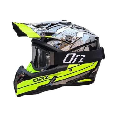 Imagem de Capacete De Motocicleta Feminino Adulto Certificado DOT Kask Cross Dow