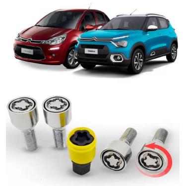 Imagem de Trava Parafuso Porca Antifurto De Rodas Citroen Todos C3 C4 Cactus Air