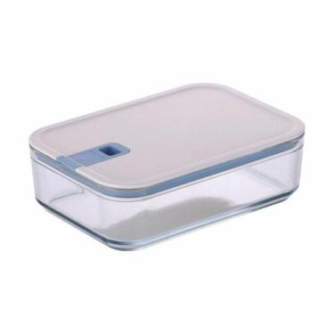 Imagem de Pote De Vidro Hermético Retangular - Tampa Com Alavanca - 1600ml - Per