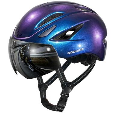 Imagem de Capacete de bicicleta Odoland Adults com viseira solar magnética Auror