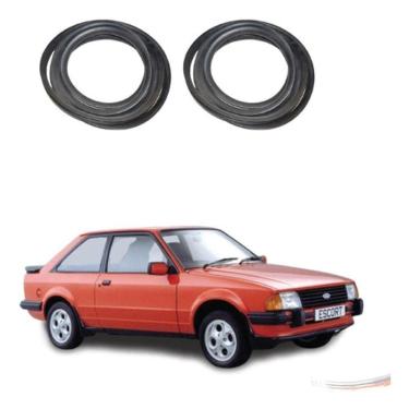 Imagem de Borracha de Porta Dianteira F103 para Ford Escort e Verona 1988 a 1992 Preta Uniflex