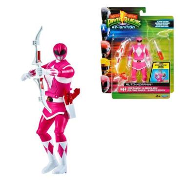 Imagem de Boneco Ranger Rosa Power Rangers Morfável Auto Morphin Com Arco Sunny