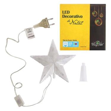 Imagem de Estrela Ponteira LED Pisca Pisca Colorido para Árvore Natal - Wincy Na