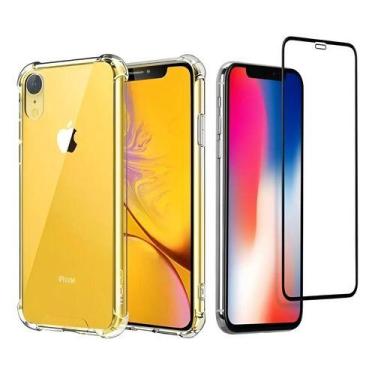 Imagem de Capa Capinha Case Anti Impacto Para Iphone Xr + Pelicula 9d - noBrand,