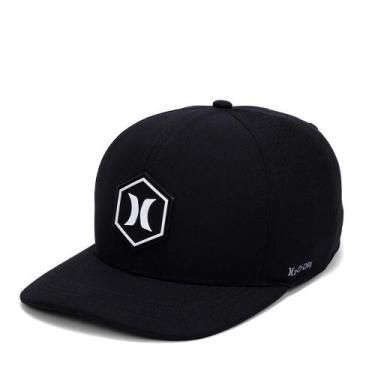 Imagem de Boné Hurley Aba Curva Hexa WT26 Preto, Preto, Único