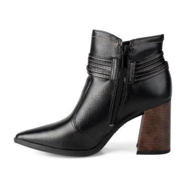 Imagem de Bota Dakota Cano Curto Salto Estruturado REF:D2393, Preto, 35