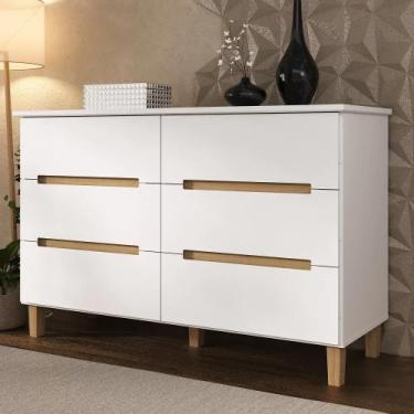 Imagem de Cômoda para Quarto 6 Gavetas MDF Logan Yescasa