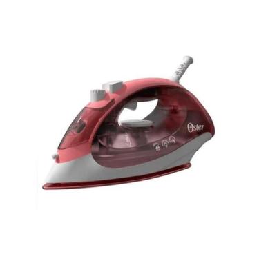 Imagem de Ferro de Passar a Vapor Oster Aeroceramic Branco e Rosa, 110V