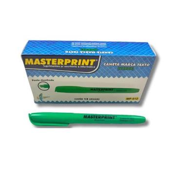 Imagem de Marca Texto Neon Verde Ponta Chanfrada Masterprint 12un
