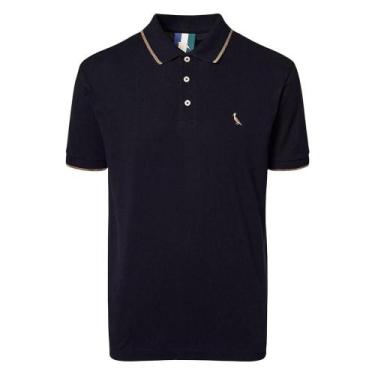 Imagem de Camisa Polo Reserva Enxuto Friso Único Masculino Preto, Preto, XG