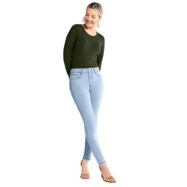 Imagem de Calça Jeans Skinny Com Cintura Média Lunender 20839, 8878 jeans, 42