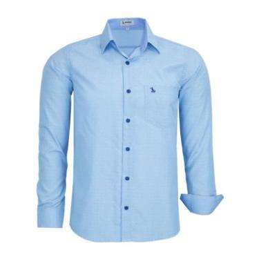 Imagem de Camisa Social Amil Masculina Manga Longa Comfort Com Detalhes 1873 - A