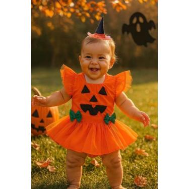 Imagem de Fantasia Infantil Baby Menina Para Halloween Romper Bunda Rica Bebê Fa