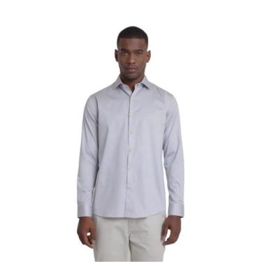 Imagem de Camisa Aramis Slim Cetim Com Elastano Cinza, P