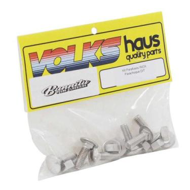 Imagem de Kit 24 Peças Inox Parafusos Arruelas Porcas do Parachoque VW Brasília 