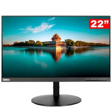 Imagem de Monitor Lenovo ThinkVision 21.5", Full HD, Tela IPS, DisplayPort, VGA,
