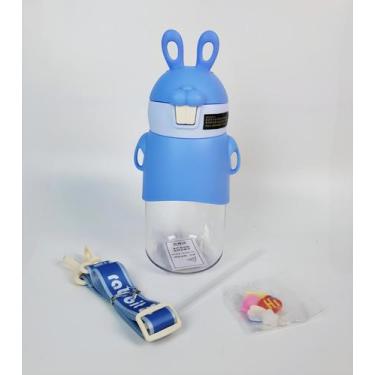 Imagem de Garrafa Infantil Plástica Coelho Alça Decorada 600ML B57-105 - Sanyuey