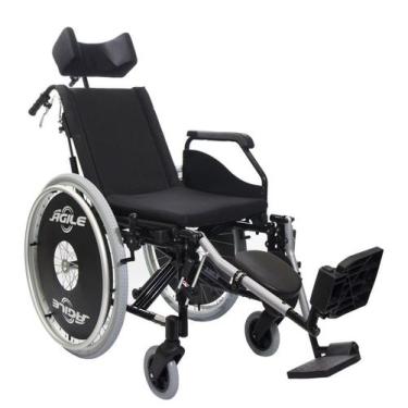 Imagem de Cadeira de rodas Agile reclinável Jaguaribe, Largura assento 40cm