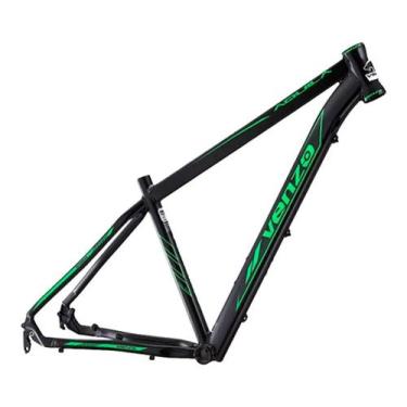 Imagem de Quadro bicicleta mtb venzo aquila aro 29, Pto, Verde, M (17)