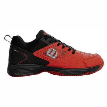 Imagem de Tênis Wilson Slice 3.0 Clay Court Unissex Vermelho Preto, Vermelho, 41