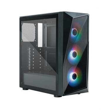 Imagem de Gabinete para Computador CMP 520 Mid Tower ATX Vidro Temperado com 3 Fans ARGB Preto Cooler Master