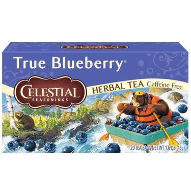 Imagem de Chá de Ervas Celestial Seasonings True Blueberry 60 Sachês