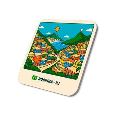 Imagem de Imã de Geladeira Souvenir Rocinha Rio de Janeiro 5x5cm - M-Planner