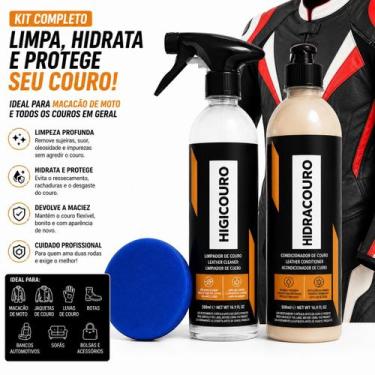 Imagem de Kit Limpeza Hidratação Couro Macacão Moto Vonixx