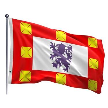 Imagem de Bandeira do Município de São Vicente Uma Face Estampada Tamanho 90x128