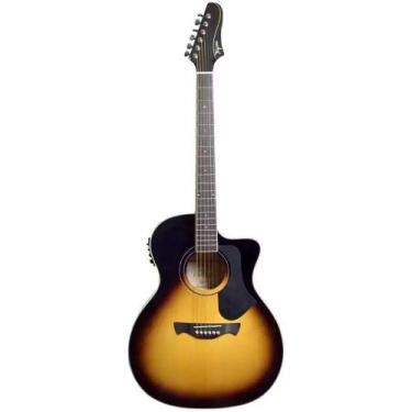 Imagem de Violão Tagima Rio Negro VSB Vintage Sunburst Grand Auditorium Aço Elet