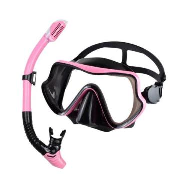 Imagem de Máscara De Mergulho Profissional Para Adultos Com Snorkel, Conjunto De
