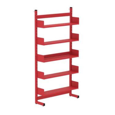 Imagem de Estante Para Biblioteca Simples Pandin 2,00 m Vermelho