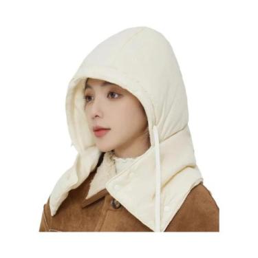 Imagem de Gorro Feminino De Inverno Quente Com Capuz, Forrado Com Lã Pelúcia, Im
