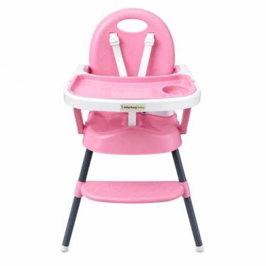 Imagem de Cadeira Alimentação Bebê 3 Em 1 Dobrável Rosa Até 25kg - PPB9CRF046, R