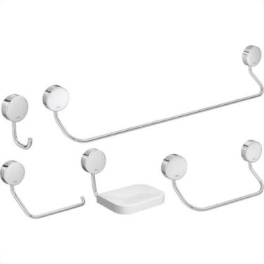 Imagem de Acessorio Wc Deca Metal Cromado Net Kit Com 5 Pecas 2000C01