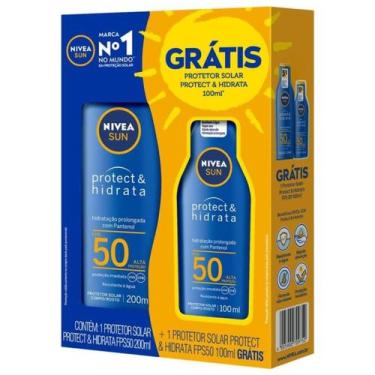 Imagem de Kit NIVEA Protetor Solar Protect &amp Hidrata FPS50 200ml e 100ml