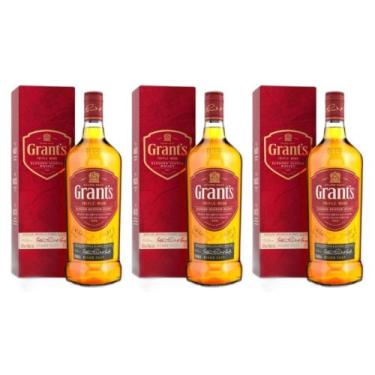 Imagem de Kit 03 Whisky Grants Triple Wood 1000ml