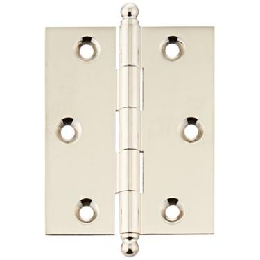 Imagem de Baldwin 1025140BAL Dobradiça quadrada para armário, níquel brilhante