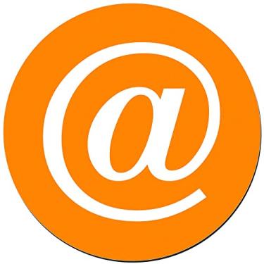 Imagem de Mouse Pad Redondo Arroba em PVC TopGet (Laranja)