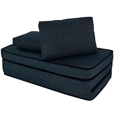 Imagem de Puff Colchonete Dobrável/Sofa 3 em 1 + Travesseiro Casal BF Colchões