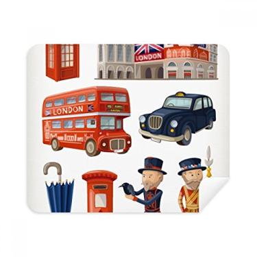 Imagem de Royal Soldiers Cortina de telefone vermelha Grã-Bretanha Pano de limpeza Limpador de tela 2 peças Tecido de camurça