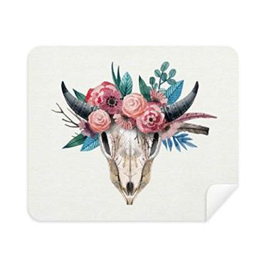 Imagem de Pano de limpeza de tela de celular com ilustração de rosa de ovelha, 2 peças, tecido de camurça