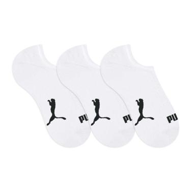 Imagem de Kit com 3 pares de meias sapatilha esportiva masculina Puma
