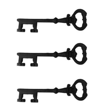 Imagem de Kit 3 Chaves Decorativas Rústica Enfeite em Ferro Nº 04 33cm