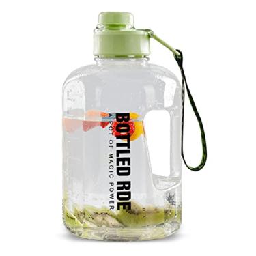 Imagem de Kiboule Jarro de água fitness garrafa redonda portátil 2,2 l/meio galão copo de água de grande capacidade para esportes ao ar livre caminhadas academia