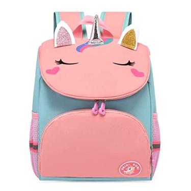 Imagem de Mochila Bolsa Infantil Crianças Animais Bebês Respirável IBMKIDS (Sky Blue Unicorn)