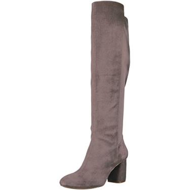 Imagem de Nine West Bota feminina Kerianna na altura do joelho, Tecido cinza, 7.5