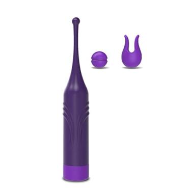 Imagem de Vibrador Poderoso Orgasmo Rápido Estimulador Ponto G e Clitóris Feminino Brinquedos Sexuais 10 Frequências Zatla (Roxo)