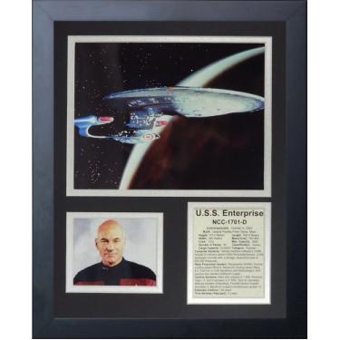 Imagem de Legends Never Die Colagem de fotos emoldurada "Star Trek: Next Generation Ship", 28 x 35 cm